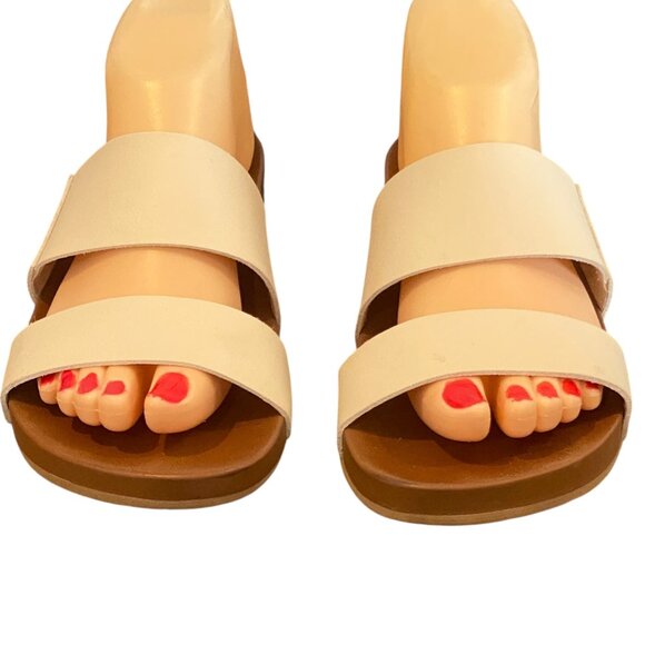 Reef Cushion Vista Minimalist 2 Strap Sandal Slide Sz 7 Vintage/Cream #286L - Picture 4 of 11